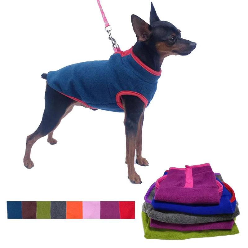 Fleece Dog Clothes Vest - MyPetsBoo