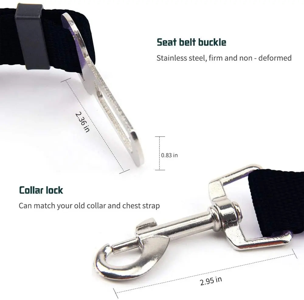 Adjustable Pet  Car Seat Belt - MyPetsBoo