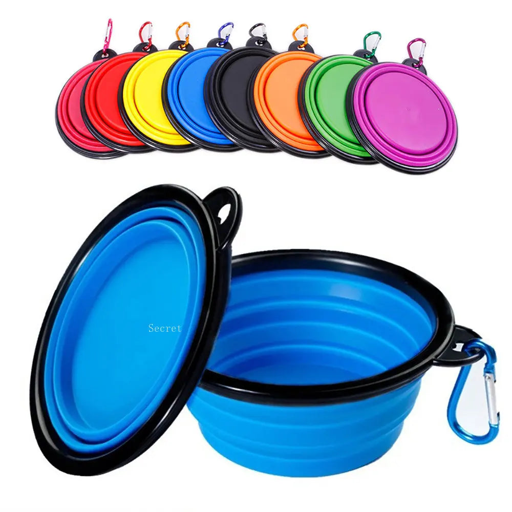 Collapsible Pet Silicone Food/Water Bowl - MyPetsBoo