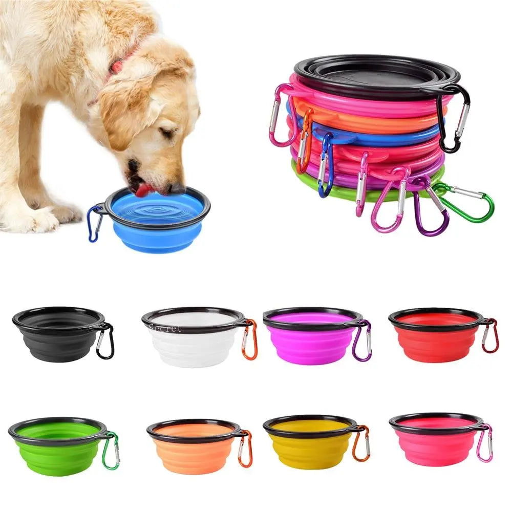 Collapsible Pet Silicone Food/Water Bowl - MyPetsBoo