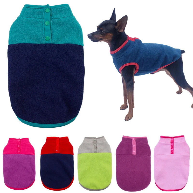 Fleece Dog Clothes Vest - MyPetsBoo